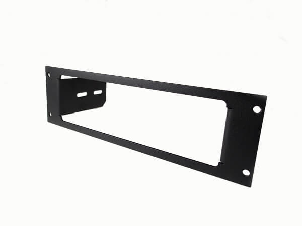 A 1-Piece Equipment Mounting Bracket, 2.5" Mounting Space wall mount for a television.