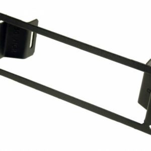 A black metal Bracket Fits: Motorola MCS2000 Model 2 or 3 for a wall mount.