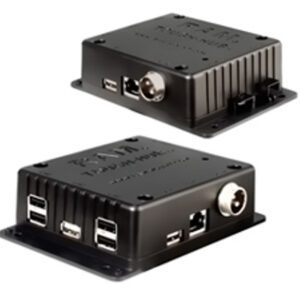 Two black USB Tough Hubs for mobile laptops with two usb ports.