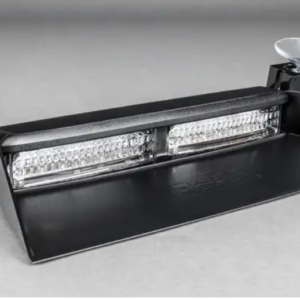 Black LED emergency light bar with suction cups.