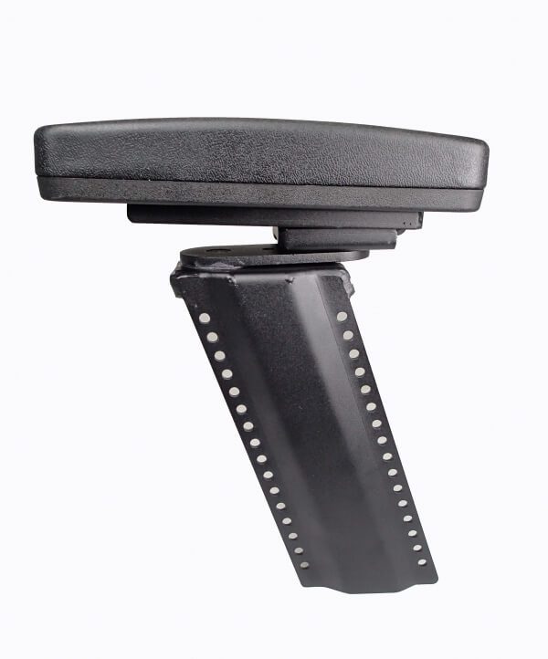 A Side Mounted Swing-Away Flip-Up Armrest on a white background.