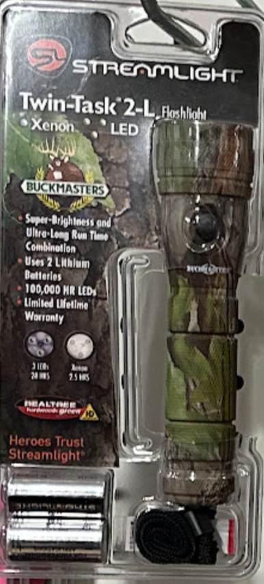 Buckmasters Twin-Task Xenon LED flashlight.