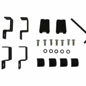 A set of black brackets and hardware for a car - Expansion Lug Kit For Added Width Of Universal Rugged Cradle.