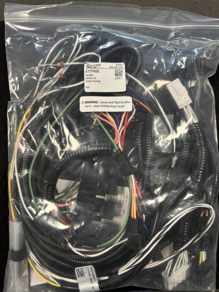 Wiring harness for a truck's taillights.